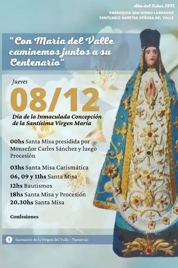 Los preparativos y el cronograma de misas por el Día de la Inmaculada Concepción de María