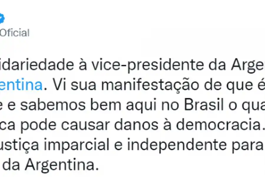 Víctima del lawfare: Lula Da Silva expresó su apoyo a Cristina Kirchner