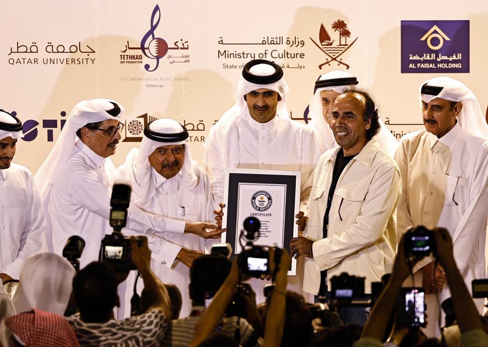 PREMIACIÓN. El artista Emad Salehi logró un Récord Guinness.