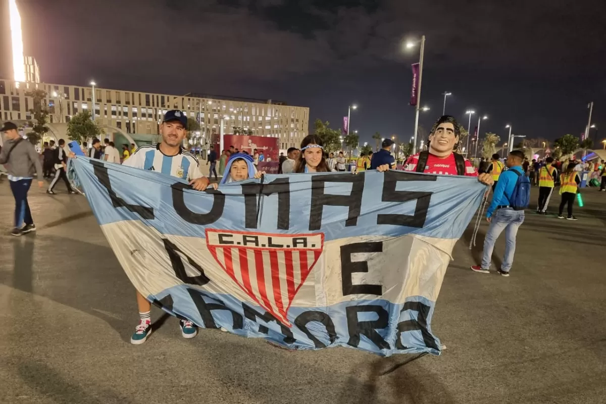 La fiesta argentina explotó en las inmediaciones del estadio Lusail