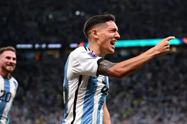 Mundial de Qatar: el gol de Nahuel Molina a Países Bajos desde la tribuna