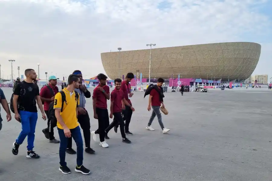 Los hinchas argentinos viven la previa con tranquilidad