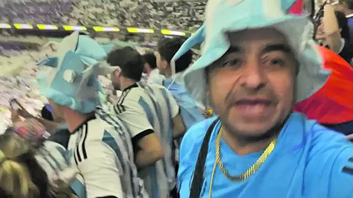 FESTEJO. El video en un estadio del Mundial, llegó a mano de los investigadores.