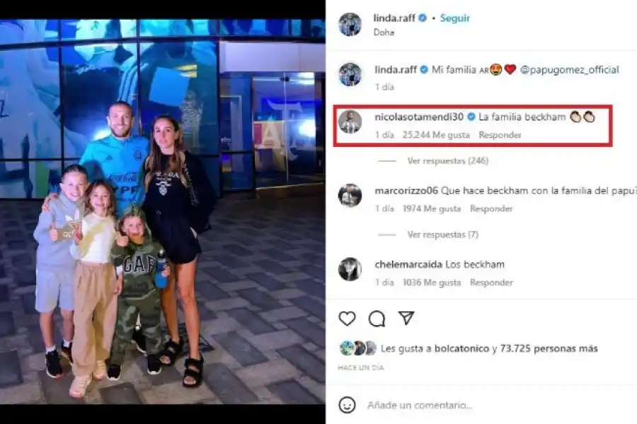 El desopilante comentario de Otamendi en una foto del Papu Gómez que se volvió viral