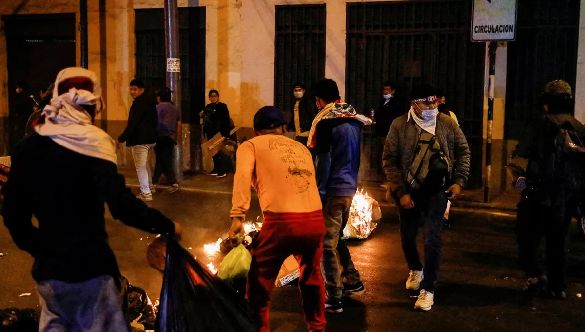 EN LIMA. Seguidores de Pedro Castillo se manifestaron en las calles de la capital peruana.