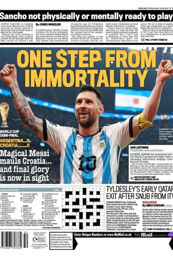 Mundial de Qatar 2022: la categórica repercusión internacional de la actuación argentina en semifinales