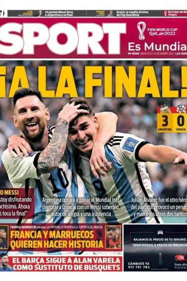 Mundial de Qatar 2022: la categórica repercusión internacional de la actuación argentina en semifinales