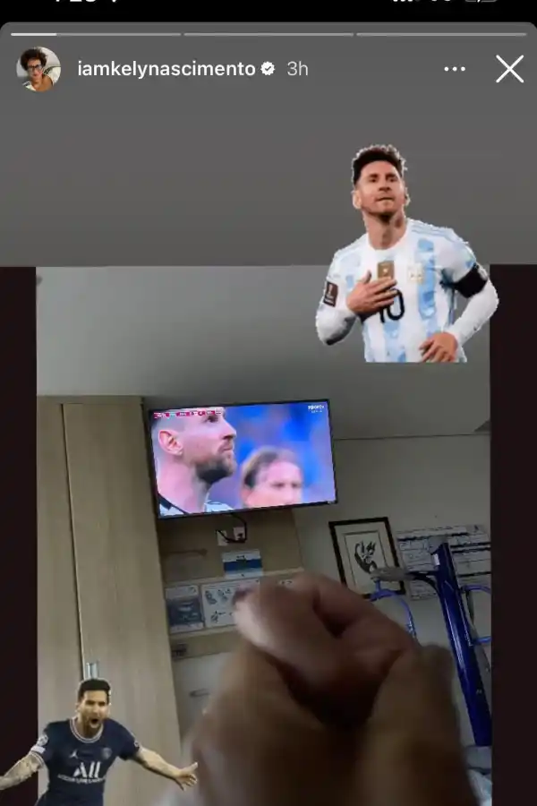 Pelé festejó junto a su hija el pase a la final de la Argentina