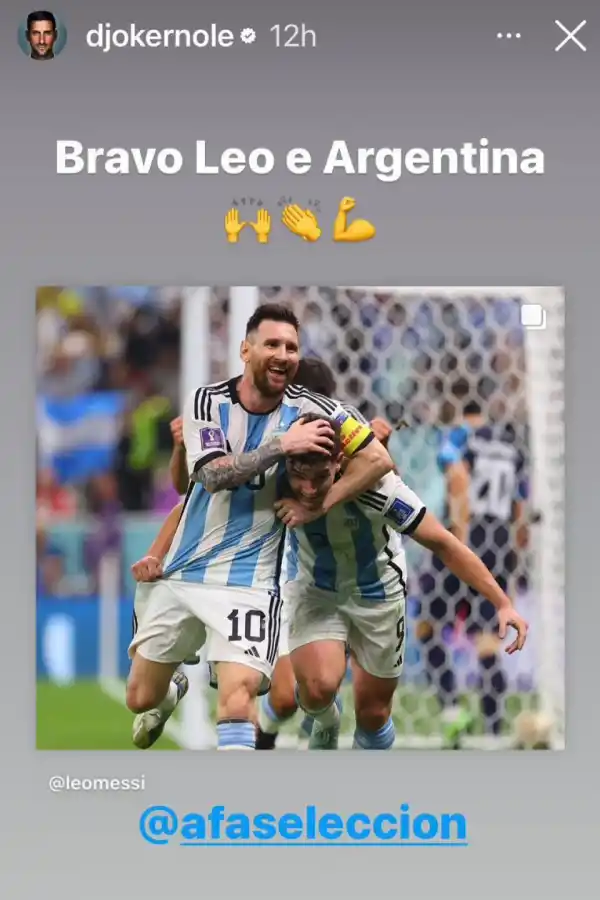 El posteo de Djokovic.