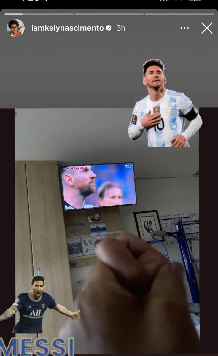 Pelé festejó junto a su hija el pase a la final de la Argentina