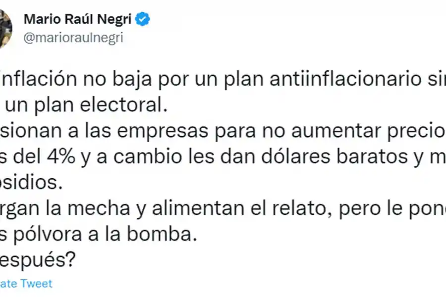 La reacción de la oposición tras conocerse la inflación de noviembre