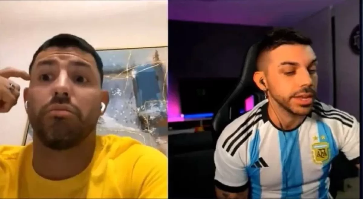 El Kun Agüero se peleó en directo con un youtuber español que criticó a la Selección argentina