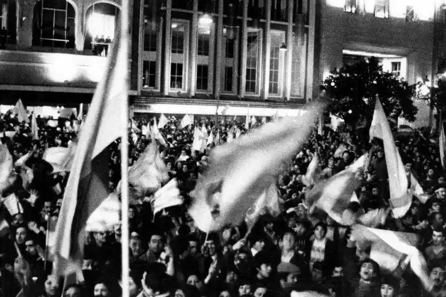 LOCALES. El festejo durante el Mundial de 1978.