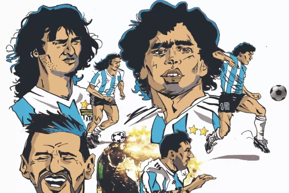 Kempes, Maradona y Messi, los héroes que le dieron la Copa del Mundo a la Argentina