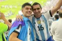 El Tucu Correa festejó el campeonato del mundo desde las tribunas de Lusail