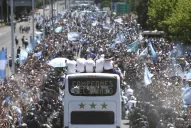 Tras los incidentes, la Selección argentina voló sobre Buenos Aires en helicóptero