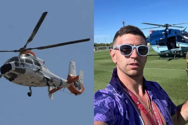 Las divertidas fotos de la Scaloneta sobrevolando Buenos Aires en helicóptero