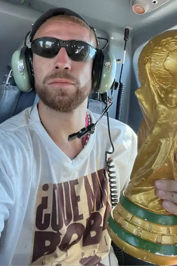 Las divertidas fotos de la Scaloneta sobrevolando Buenos Aires en helicóptero