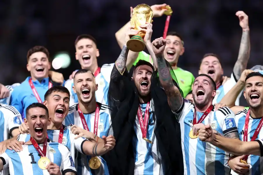El festejo de la Selección con la Copa del Mundo