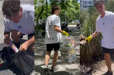 Video viral: Santi Maratea convocó a sus amigos a limpiar la zona del Obelisco, tras los festejos por la Selección