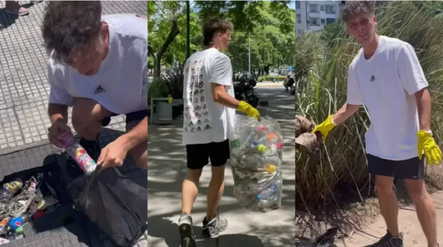 Video viral: Santi Maratea convocó a sus amigos a limpiar la zona del Obelisco, tras los festejos por la Selección