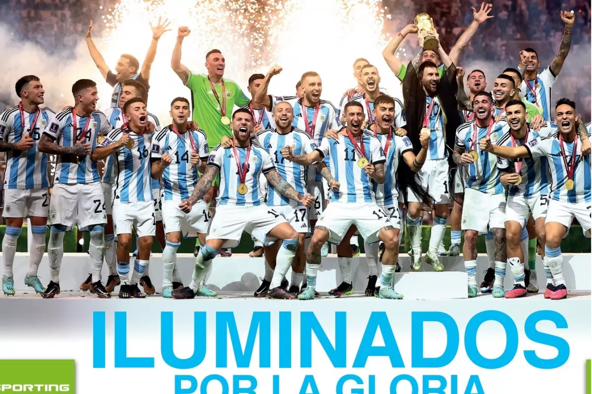 Iluminados por la gloria: LA GACETA te trae el póster del campeón del mundo