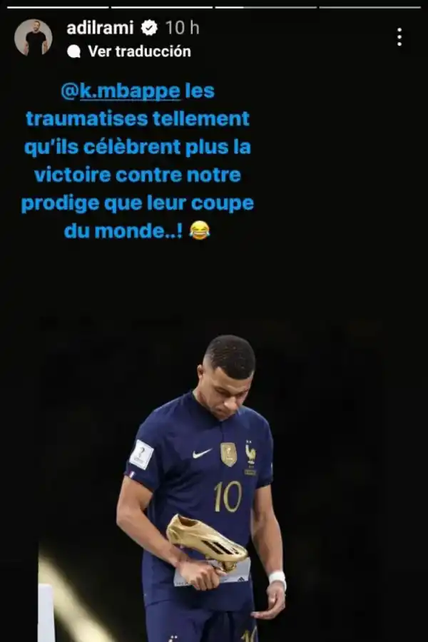 El francés Adil Rami apuntó contra el Dibu Martínez y la Selección argentina: “Mbappé los traumó”