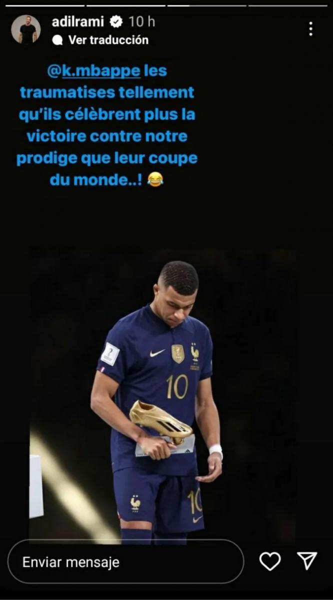 El francés Adil Rami apuntó contra el Dibu Martínez y la Selección argentina: “Mbappé los traumó”