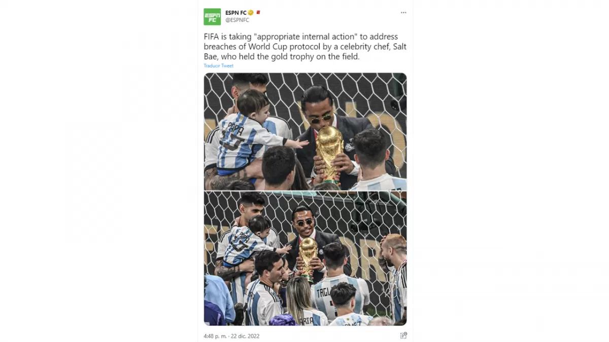 El chef turco Salt Bae fue declarado persona no grata, tras el escándalo con la Copa del Mundo
