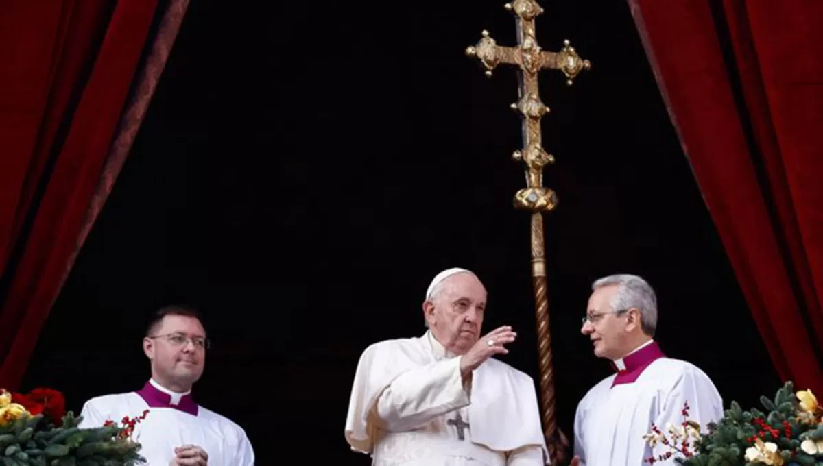COMPROMISO. El Papa Francisco emitió su discurso desde la Basílica de San Pedro.