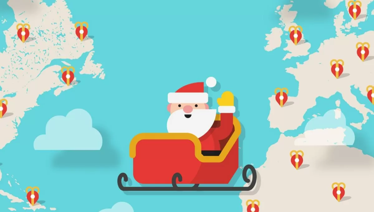 La ruta de Papá Noel: cómo seguir en “tiempo real” el recorrido del trineo
