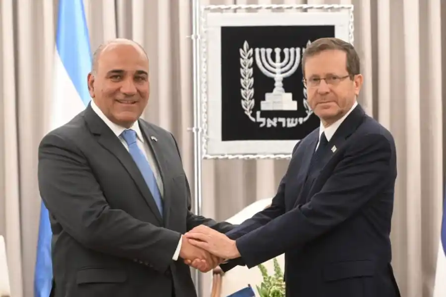 Cómo fue el encuentro en Jerusalén entre Manzur y el presidente israelí Isaac Herzog