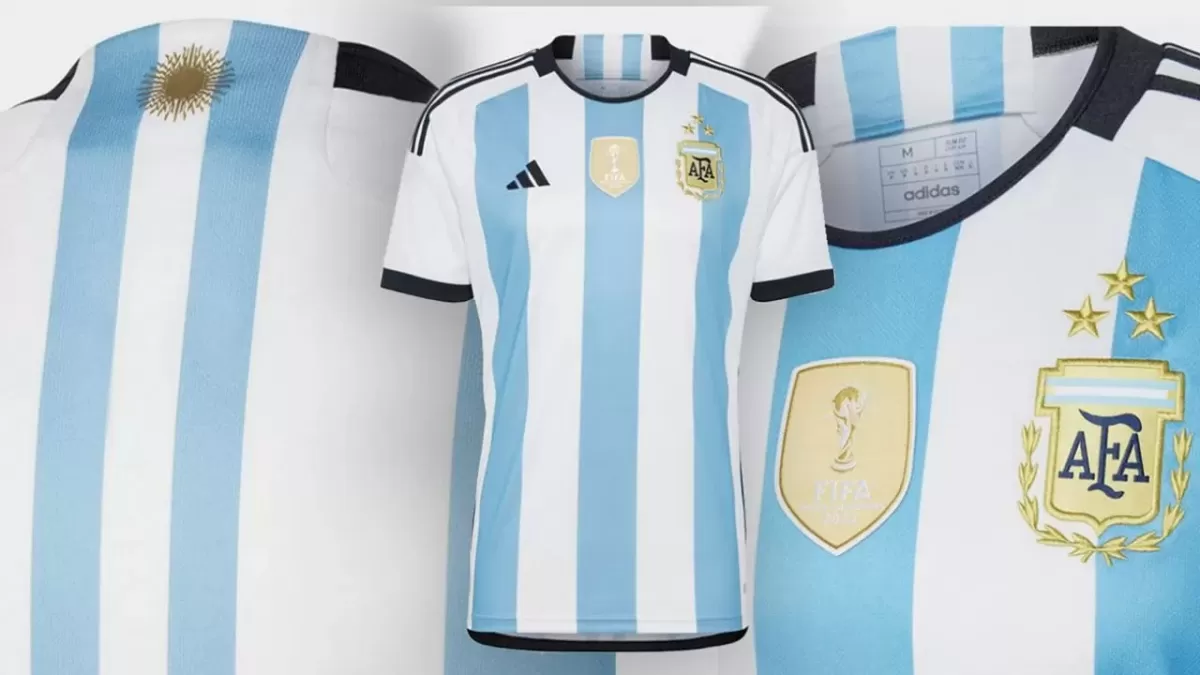Nueva camiseta de la Selección Argentina con tres estrellas