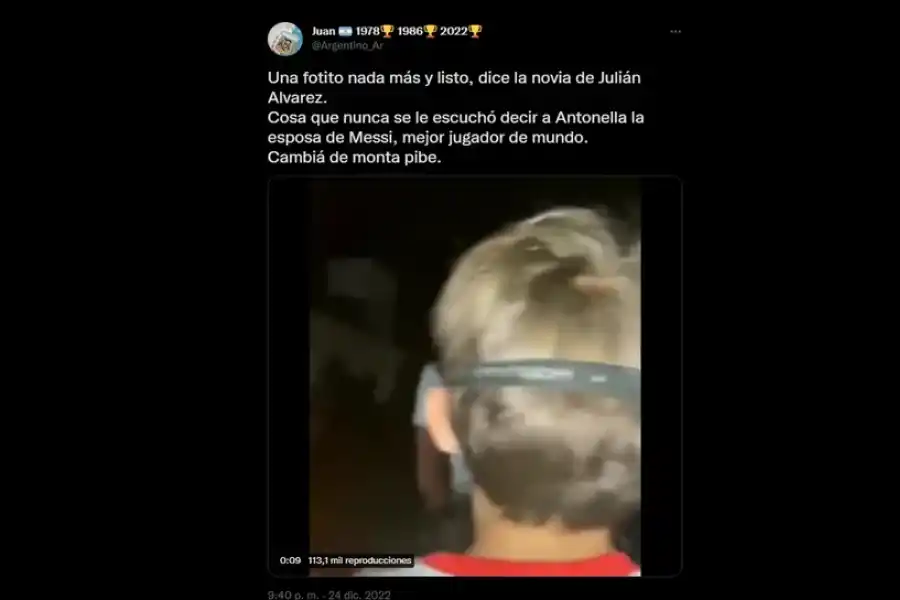 Enojo en las redes por una actitud de la novia de Julián Álvarez