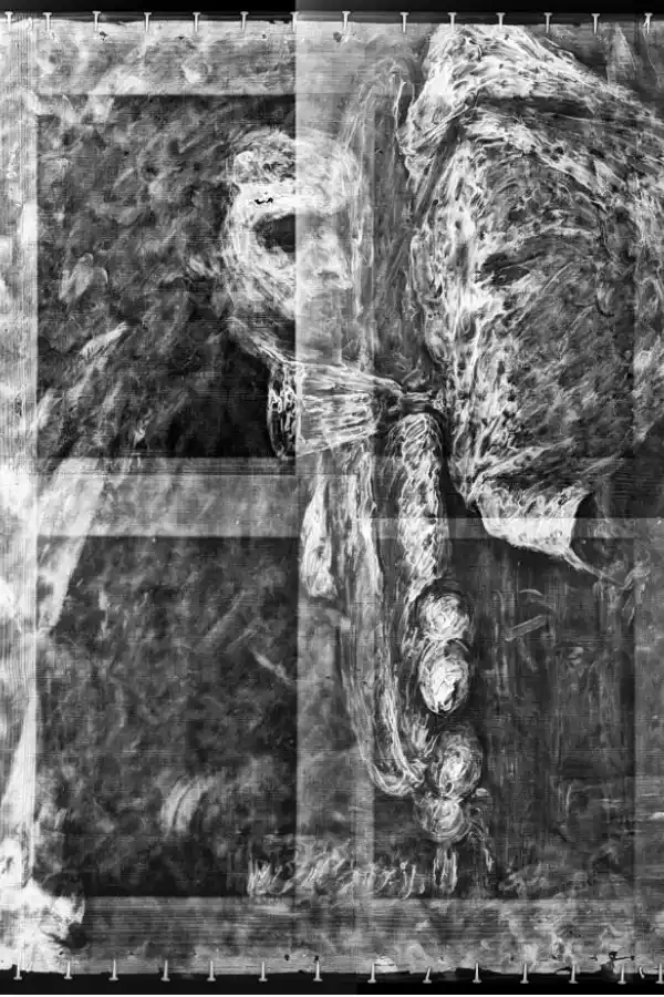 LO OCULTO. Un retrato indefinido de Paul Cézanne, visto en Rayos X.