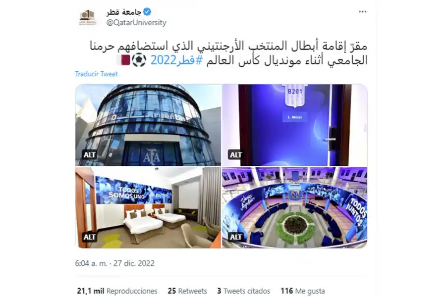 Qatar convertirá en un pequeño museo la habitación que Messi usó en el Mundial