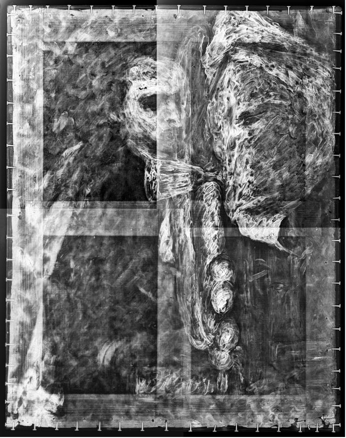 LO OCULTO. Un retrato indefinido de Paul Cézanne, visto en Rayos X.