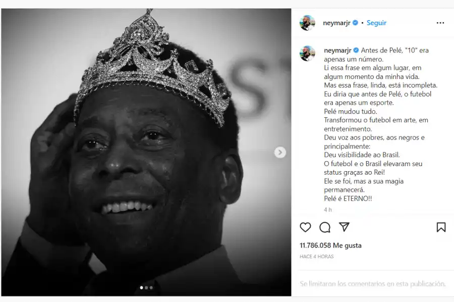 Foto tomada de Instagram: @neymarjr