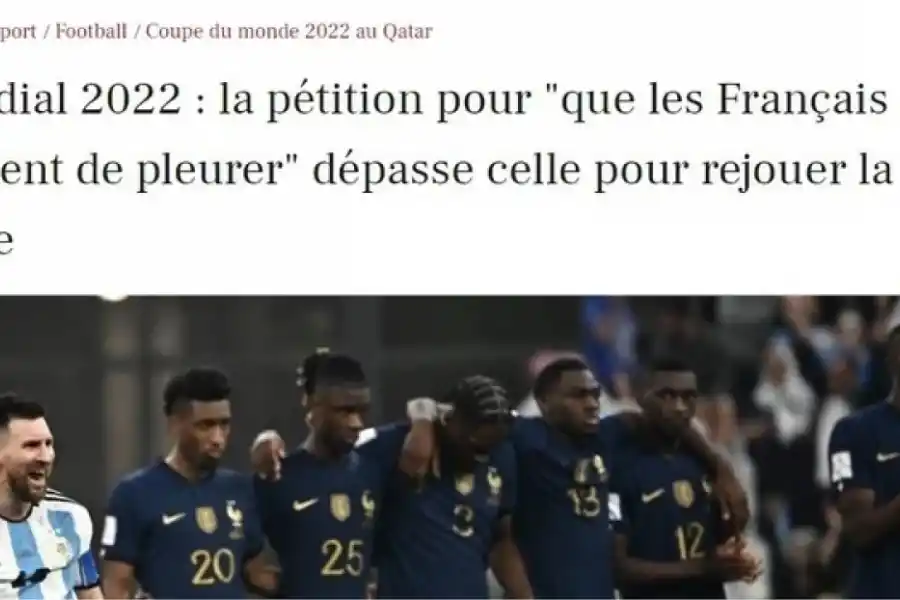 Los medios franceses reaccionaron a la petición para que “Francia deje de llorar”