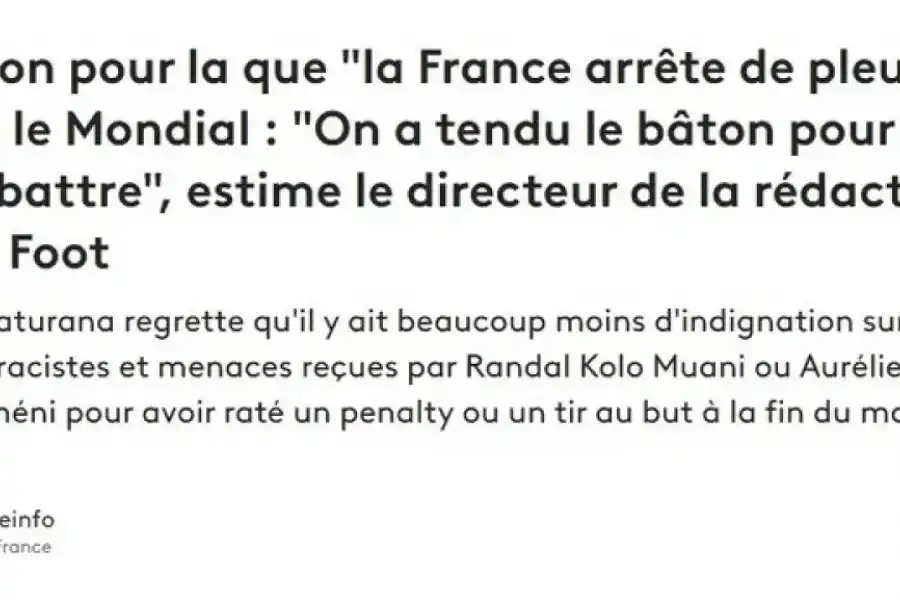 Los medios franceses reaccionaron a la petición para que “Francia deje de llorar”