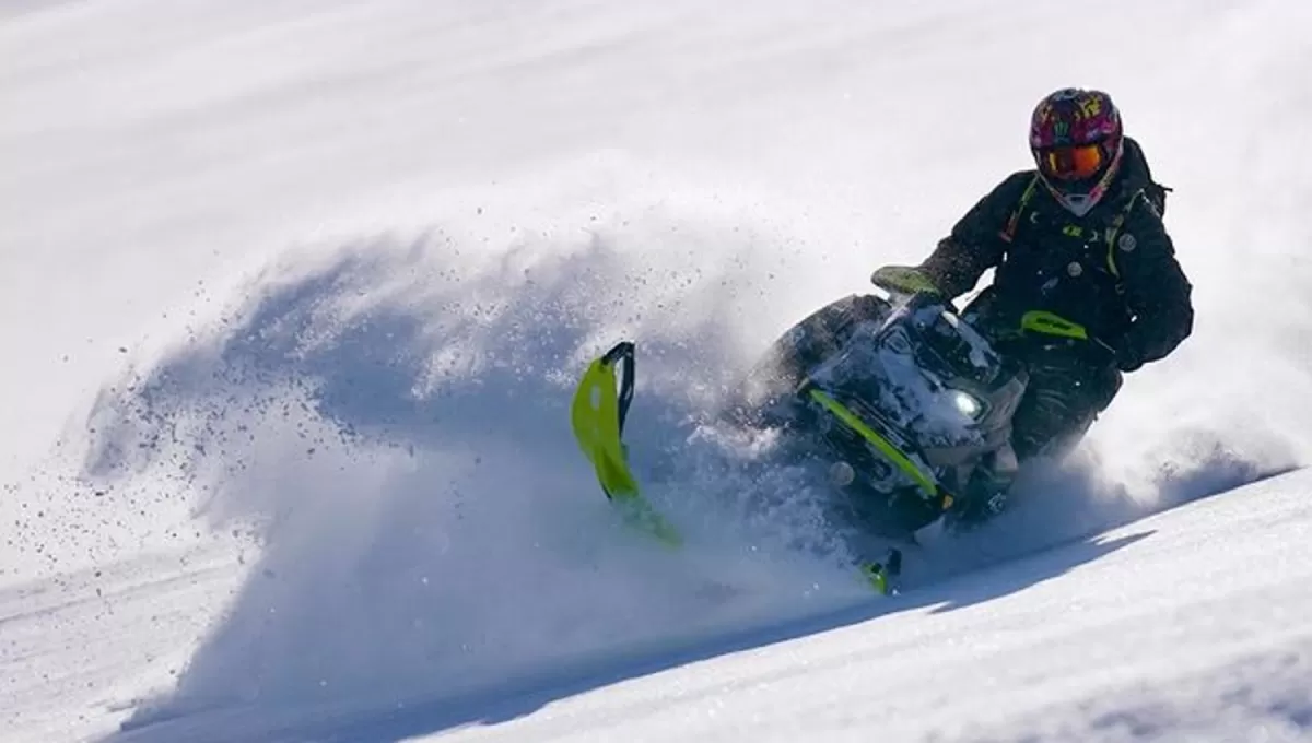 EN UTAH. Ken Block solía dar paseos a diario en su moto de nieve.