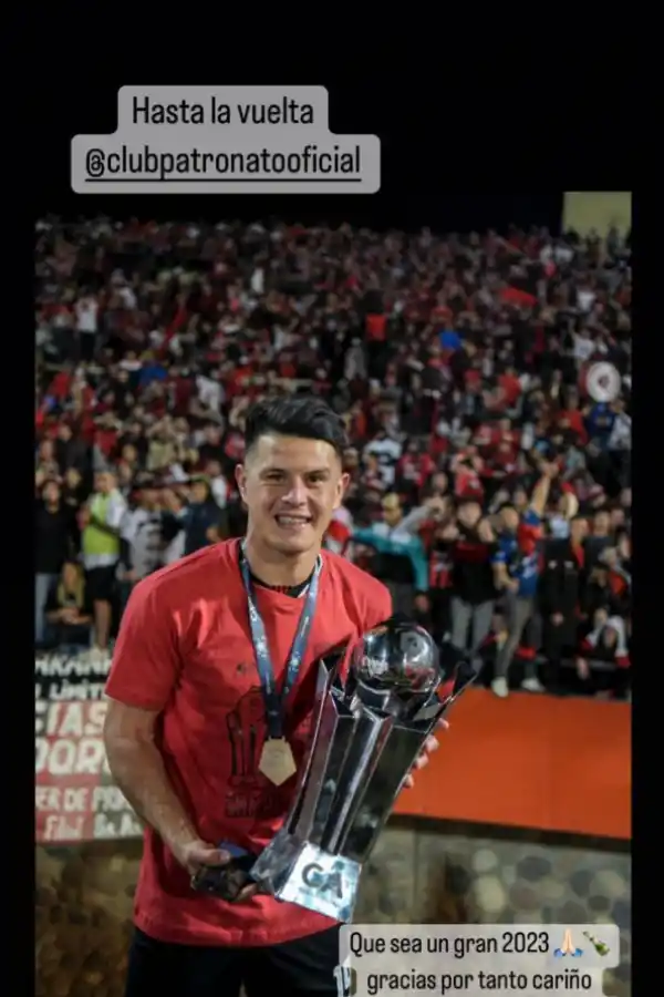 El posteo de Estigarribia en Instagram.