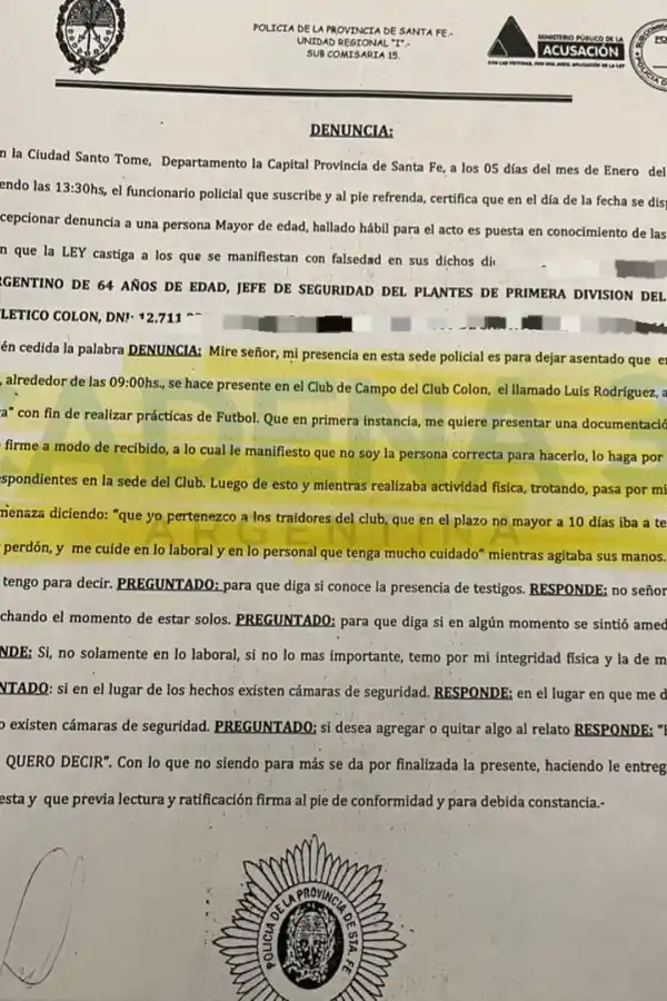 Escándalo en Colón: Pulguita Rodríguez fue acusado de amenazar al jefe de seguridad