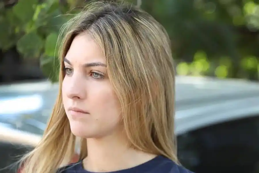 Virginia Pérez Antonelli luego de declarar en el Tribunal de Dolores