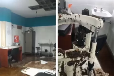 Hospital Avellanada: por una filtración de agua, se cayó el techo de dos consultorios