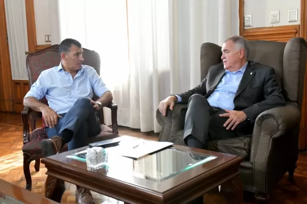 Osvaldo Jaldo se reunió con Mario Leito en la Casa de Gobierno