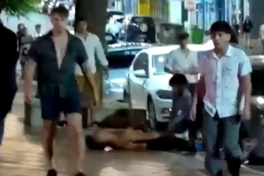 Máximo Thomsen en la escena del crimen