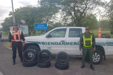 Gendarmería secuestró seis cubiertas en 7 de Abril