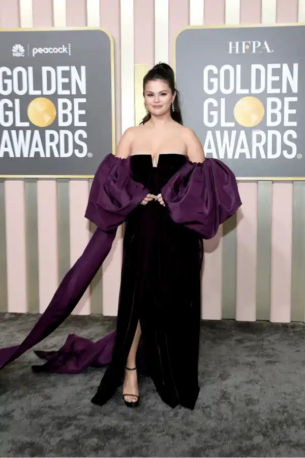 Selena Gomez portó un vestido de Valentino.