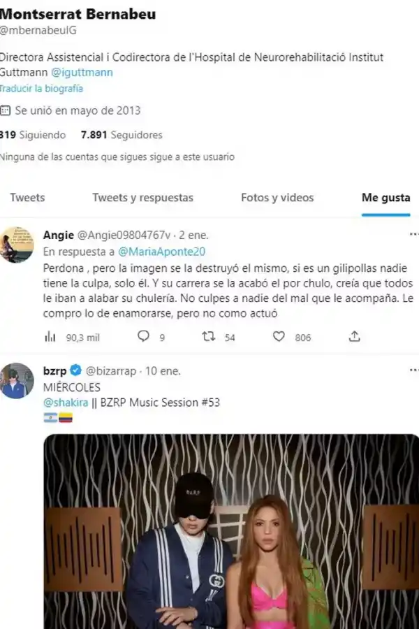 El Twitter de la mamá de Gerard Piqué